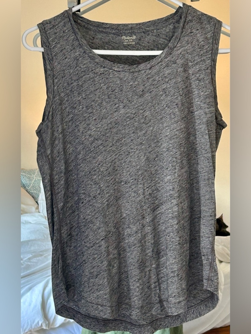 Madewell Heathered Charcoal Gray Sleeveless Tank